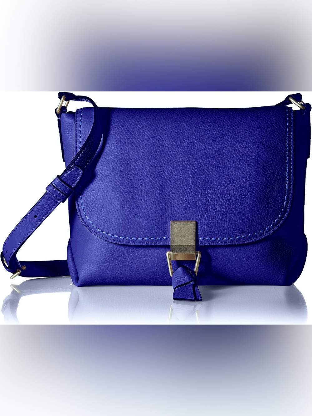 Vera Bradley Carson Royal Blue Leather Crossbody Bag
